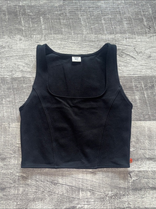 Sunday Best Tops - Aritizia Sunday Best Black Square-Neck Crop Top